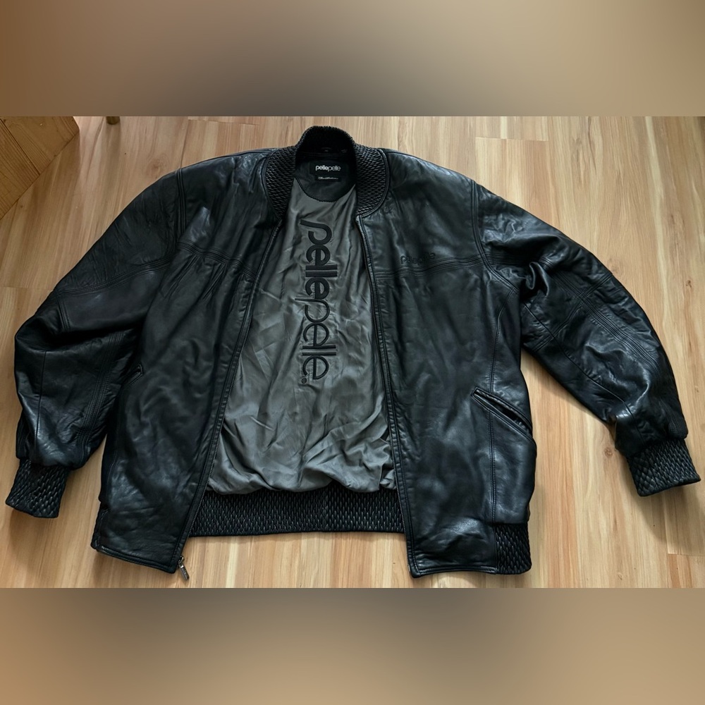 Pelle Pelle Quilted Black Leather Jacket